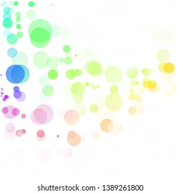 Bubbles Circle Dots Unique Colorful Bright Vector Background