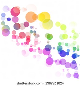 Bubbles Circle Dots Unique Colorful Bright Vector Background