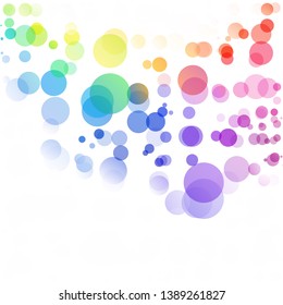 Bubbles Circle Dots Unique Colorful Bright Vector Background