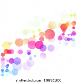 Bubbles Circle Dots Unique Colorful Bright Vector Background