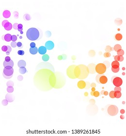 Bubbles Circle Dots Unique Colorful Bright Vector Background