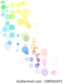 Bubbles Circle Dots Unique Colorful Bright Vector Background