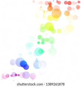 Bubbles Circle Dots Unique Colorful Bright Vector Background