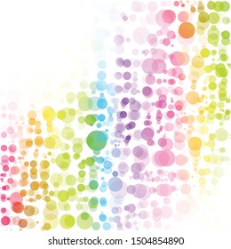 Bubbles Circle Dots Unique Colorful Bright Vector Background