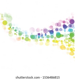 Bubbles Circle Dots Unique Colorful Bright Vector Background