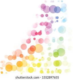 Bubbles Circle Dots Unique Colorful Bright Vector Background