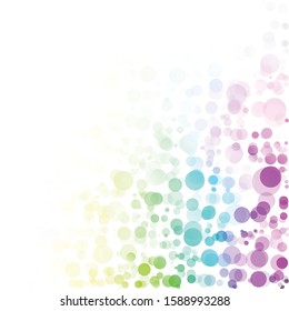 Bubbles Circle Dots Unique Colorful Bright Vector Background