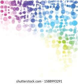 Bubbles Circle Dots Unique Colorful Bright Vector Background