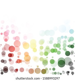 Bubbles Circle Dots Unique Colorful Bright Vector Background