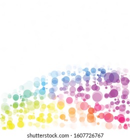 Bubbles Circle Dots Unique Colorful Bright Vector Background