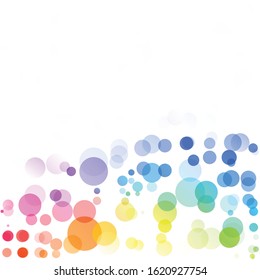 Bubbles Circle Dots Unique Colorful Bright Vector Background