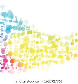 Bubbles Circle Dots Unique Colorful Bright Vector Background