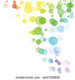 Bubbles Circle Dots Unique Colorful Bright Vector Background