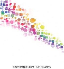 Bubbles Circle Dots Unique Colorful Bright Vector Background