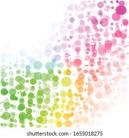 Bubbles Circle Dots Unique Colorful Bright Vector Background
