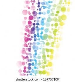 Burbujas Puntos Círculo Único Fondo Vector Brillante Y Colorido