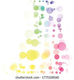 Bubbles Circle Dots Unique Colorful Bright Vector Background