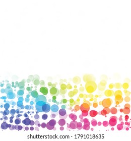 Bubbles Circle Dots Unique Colorful Bright Vector Background