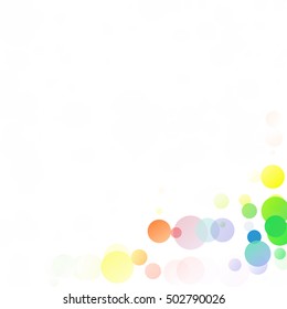 Bubbles Circle Dots Unique Colorful Bright Vector Background