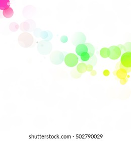 Bubbles Circle Dots Unique Colorful Bright Vector Background