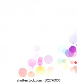 Bubbles Circle Dots Unique Colorful Bright Vector Background