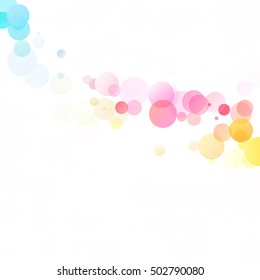 Bubbles Circle Dots Unique Colorful Bright Vector Background