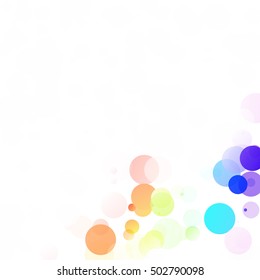 Bubbles Circle Dots Unique Colorful Bright Vector Background