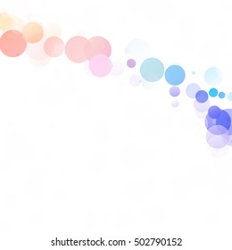 Bubbles Circle Dots Unique Colorful Bright Vector Background