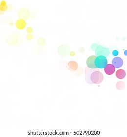 Bubbles Circle Dots Unique Colorful Bright Vector Background