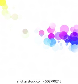 Bubbles Circle Dots Unique Colorful Bright Vector Background