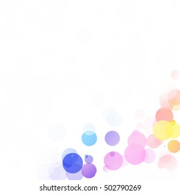 Bubbles Circle Dots Unique Colorful Bright Vector Background