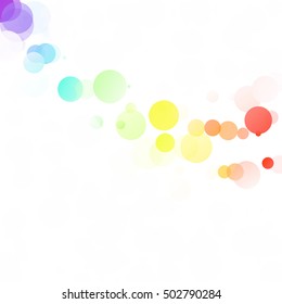 Bubbles Circle Dots Unique Colorful Bright Vector Background