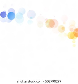 Bubbles Circle Dots Unique Colorful Bright Vector Background