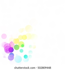 Bubbles Circle Dots Unique Colorful Bright Vector Background