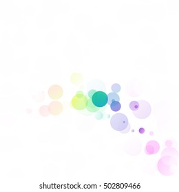 Bubbles Circle Dots Unique Colorful Bright Vector Background