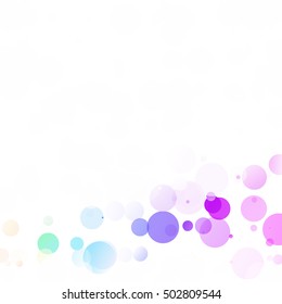 Bubbles Circle Dots Unique Colorful Bright Vector Background