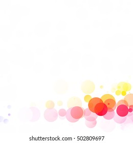 Bubbles Circle Dots Unique Colorful Bright Vector Background