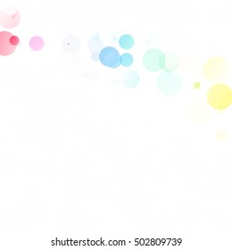 Bubbles Circle Dots Unique Colorful Bright Vector Background