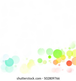 Bubbles Circle Dots Unique Colorful Bright Vector Background