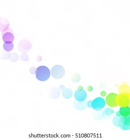 Bubbles Circle Dots Unique Colorful Bright Vector Background