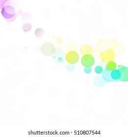 Bubbles Circle Dots Unique Colorful Bright Vector Background