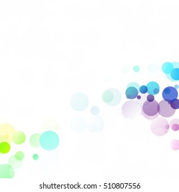 Bubbles Circle Dots Unique Colorful Bright Vector Background