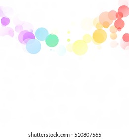 Bubbles Circle Dots Unique Colorful Bright Vector Background