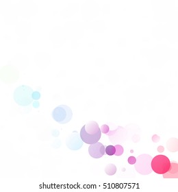 Bubbles Circle Dots Unique Colorful Bright Vector Background
