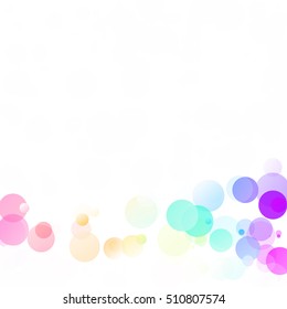 Bubbles Circle Dots Unique Colorful Bright Vector Background