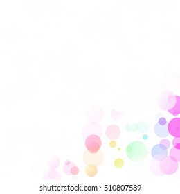 Bubbles Circle Dots Unique Colorful Bright Vector Background