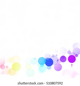 Bubbles Circle Dots Unique Colorful Bright Vector Background