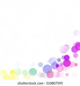 Bubbles Circle Dots Unique Colorful Bright Vector Background
