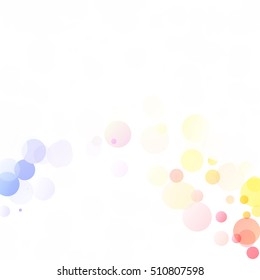 Bubbles Circle Dots Unique Colorful Bright Vector Background
