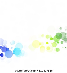 Bubbles Circle Dots Unique Colorful Bright Vector Background